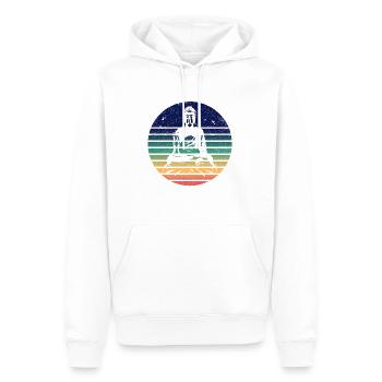 Buddha Yoga Meditation retro vintage Geschenk - Männer Premium Bio Hoodie - Weiß - Vorne - Nico (187cm)