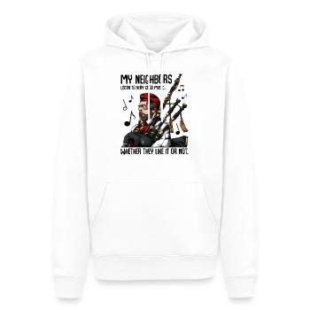 Cool Dudelsack Lustige Sprüche Sackpfeife Geschenk - Männer Premium Bio Hoodie - Weiß - Vorne - Nico (187cm)