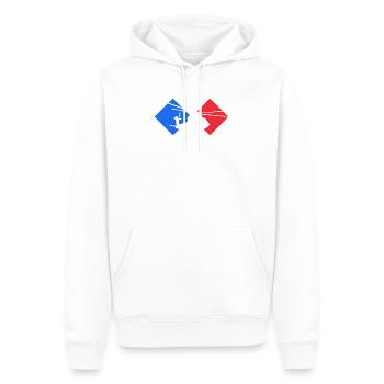 Helicopter - Men’s Premium Organic Hoodie - white - Front - Nico (187cm)
