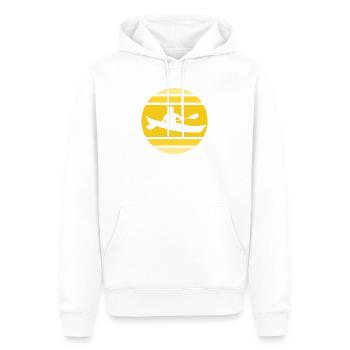 Paddle - Men’s Premium Organic Hoodie - white - Front - Nico (187cm)