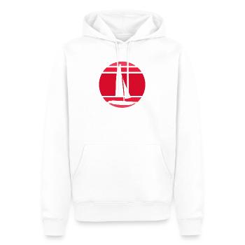 bateau à voile - Sweat à capuche Premium bio Homme - blanc - Devant - Nico (187cm)