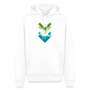 montée - Sweat à capuche Premium bio Homme - blanc - Devant - Nico (187cm)