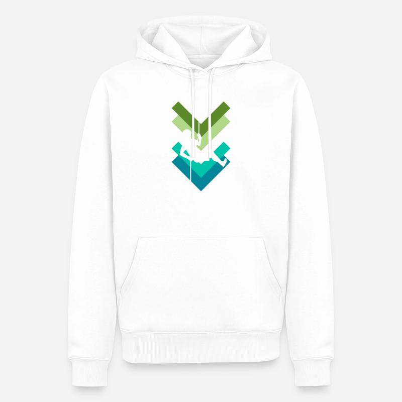 montée - Sweat à capuche Premium bio Homme - blanc