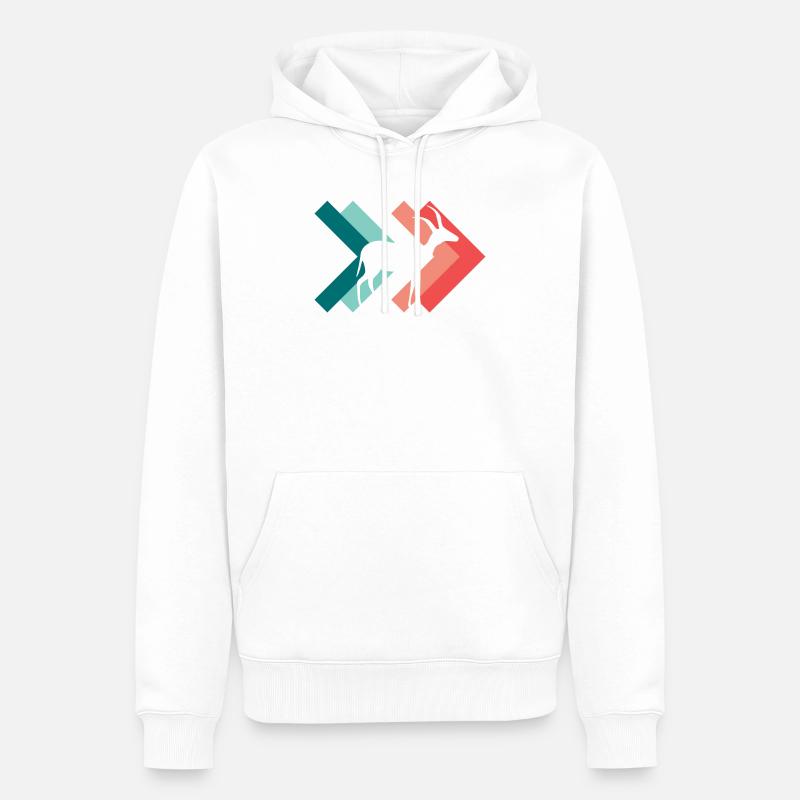 Antilope - Männer Premium Bio Hoodie - Weiß