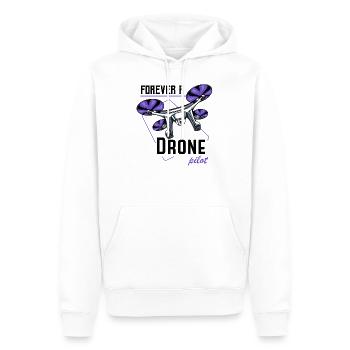 drones - Sweat à capuche Premium bio Homme - blanc - Devant - Nico (187cm)