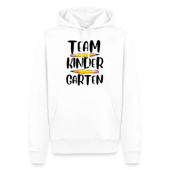Team Kindergarten - Männer Premium Bio Hoodie - Weiß - Vorne - Nico (187cm)