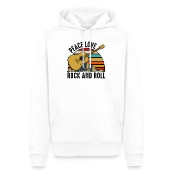 Gitarren - Männer Premium Bio Hoodie - Weiß - Vorne - Nico (187cm)
