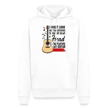 Gitarren - Männer Premium Bio Hoodie - Weiß - Vorne - Nico (187cm)