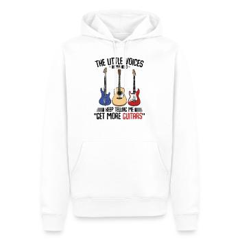 Gitarren - Männer Premium Bio Hoodie - Weiß - Vorne - Nico (187cm)