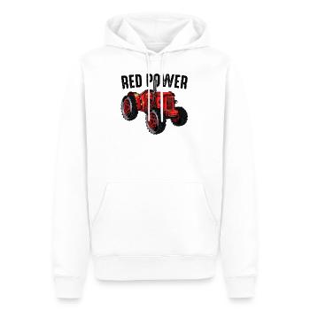 Red Power Cool Trecker Traktorfahrer Geschenkidee - Männer Premium Bio Hoodie - Weiß - Vorne - Nico (187cm)