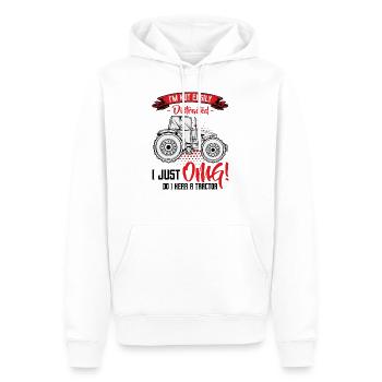 Traktoren Lustige Sprüche Cool Bauer Geschenkidee - Männer Premium Bio Hoodie - Weiß - Vorne - Nico (187cm)