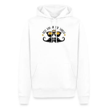 father - Men’s Premium Organic Hoodie - white - Front - Nico (187cm)
