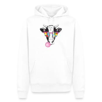 Kühler Kuhgummi - Männer Premium Bio Hoodie - Weiß - Vorne - Nico (187cm)