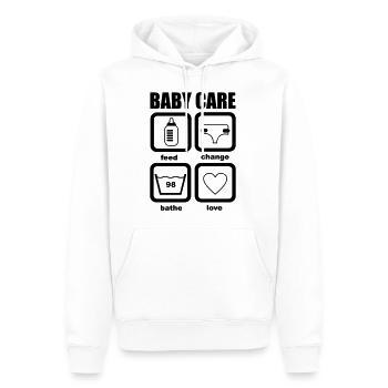 infant - Men’s Premium Organic Hoodie - white - Front - Nico (187cm)