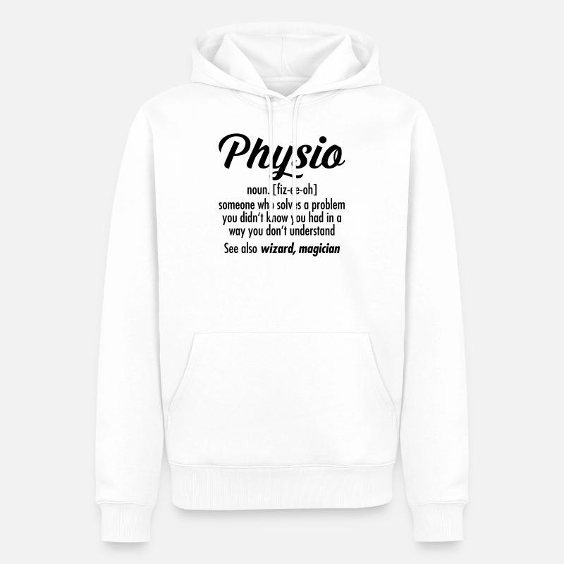 Physio Definition - Männer Premium Bio Hoodie - Weiß