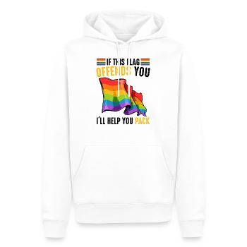 LGBT - Men’s Premium Organic Hoodie - white - Front - Nico (187cm)