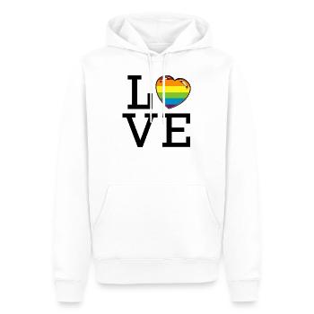 LGBT - Men’s Premium Organic Hoodie - white - Front - Nico (187cm)