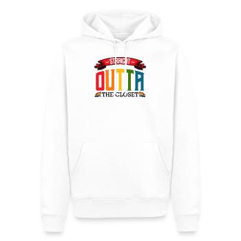 LGBT - Sweat à capuche Premium bio Homme - blanc - Devant - Nico (187cm)