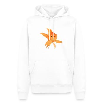 Goldfisch - Männer Premium Bio Hoodie - Weiß - Vorne - Nico (187cm)