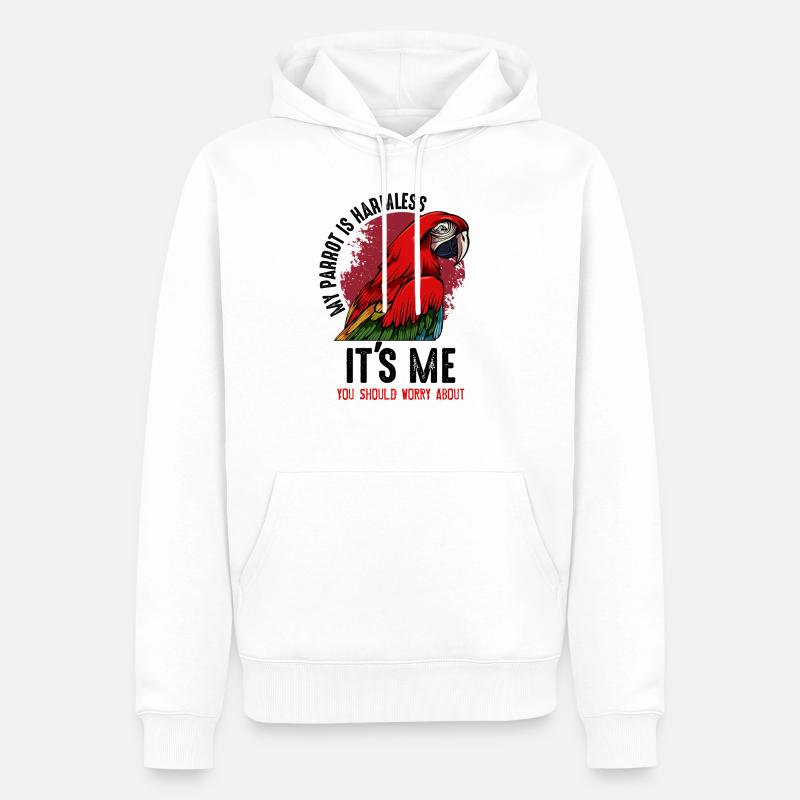 Papagei - Männer Premium Bio Hoodie - Weiß