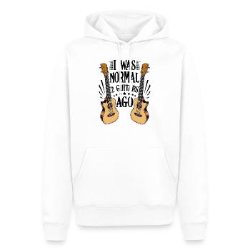 Gitarre - Männer Premium Bio Hoodie - Weiß - Vorne - Nico (187cm)