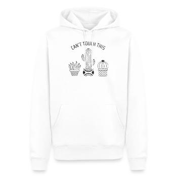 Can't Touch This - Cool Cactus Succulent Design - Men’s Premium Organic Hoodie - white - Front - Nico (187cm)