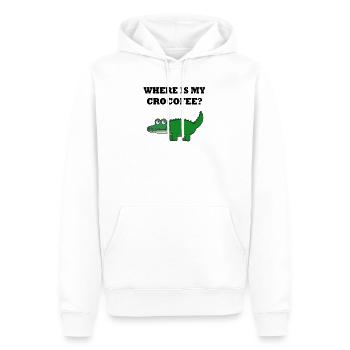 Krokodil Kaffee-Sucht Wortspiel - Männer Premium Bio Hoodie - Weiß - Vorne - Nico (187cm)