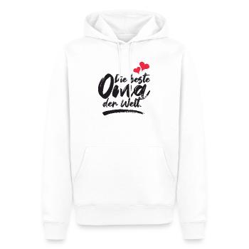 Die beste Oma der Welt - Männer Premium Bio Hoodie - Weiß - Vorne - Nico (187cm)