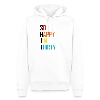 30ster 30 Jahre 30. Geburtstag Spruch Geschenk - Männer Premium Bio Hoodie - Weiß - Vorne - Nico (187cm)