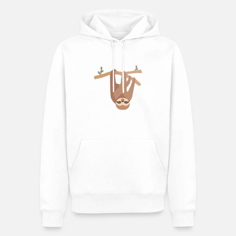 indolence - Sweat à capuche Premium bio Homme - blanc