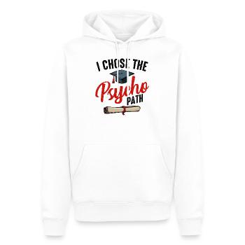 psychologue - Sweat à capuche Premium bio Homme - blanc - Devant - Nico (187cm)