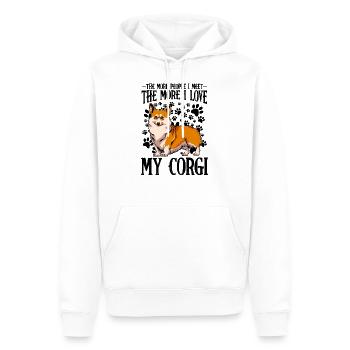 Welsh Corgi Funny Sayings Dog Owner Gift - Men’s Premium Organic Hoodie - white - Front - Nico (187cm)