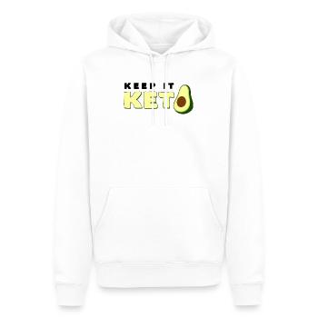 Keep It Keto Avocado Spruch Ketogene Diät Geschenk - Männer Premium Bio Hoodie - Weiß - Vorne - Nico (187cm)