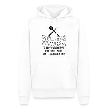 Steak Wars - Männer Premium Bio Hoodie - Weiß - Vorne - Nico (187cm)