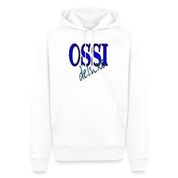 Ossi deluxe - Männer Premium Bio Hoodie - Weiß - Vorne - Nico (187cm)