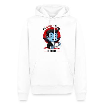 Halloween Vampire - Sweat à capuche Premium bio Homme - blanc - Devant - Nico (187cm)