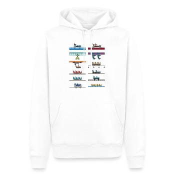 Kings Island Coaster Car Design - Men’s Premium Organic Hoodie - white - Front - Nico (187cm)