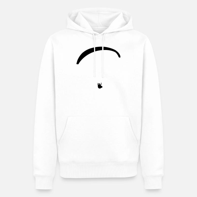 Parapente parapente - Sweat à capuche Premium bio Homme - blanc