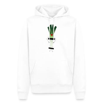 Nackter Lauch - Männer Premium Bio Hoodie - Weiß - Vorne - Nico (187cm)