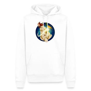 Bincardium Fluffiosa - Men’s Premium Organic Hoodie - white - Front - Nico (187cm)