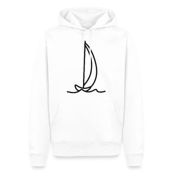 Voile marin bateau à voile capitaine navire - Sweat à capuche Premium bio Homme - blanc - Devant - Nico (187cm)