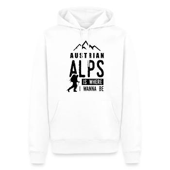 Alpes autrichiennesGebirge Randonnées Berg - Sweat à capuche Premium bio Homme - blanc - Devant - Nico (187cm)