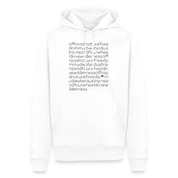 offroad type - Männer Premium Bio Hoodie - Weiß - Vorne - Nico (187cm)