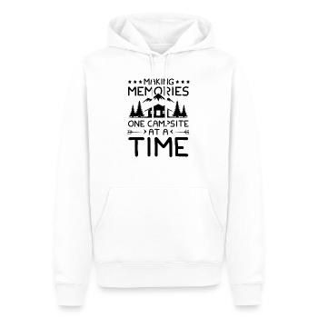 camping camp - Men’s Premium Organic Hoodie - white - Front - Nico (187cm)