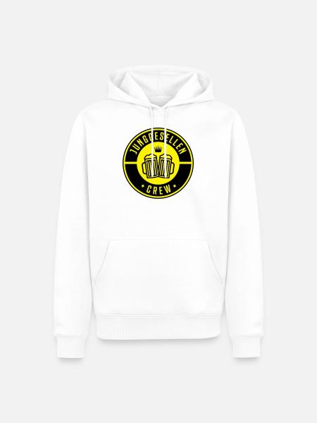 junggesellen crew bier - Männer Premium Bio Hoodie - Weiß