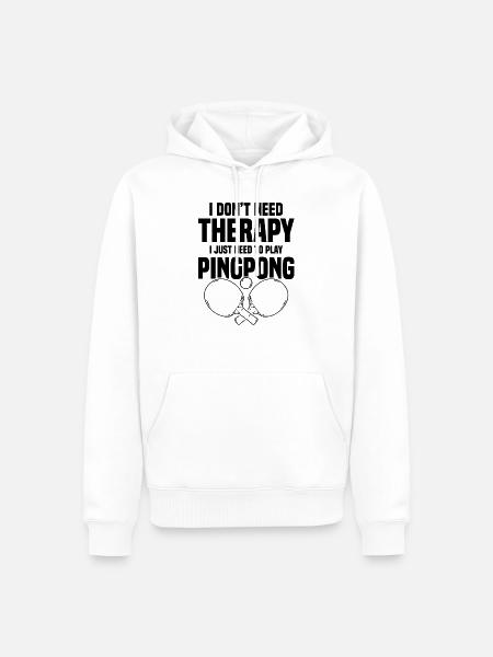 ping pong therapy - Men’s Premium Organic Hoodie - white