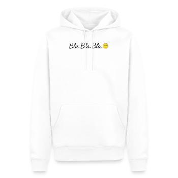 Blah Blah Blah Blahblahblah Blablabla Bla Bla Bla - Männer Premium Bio Hoodie - Weiß - Vorne - Nico (187cm)