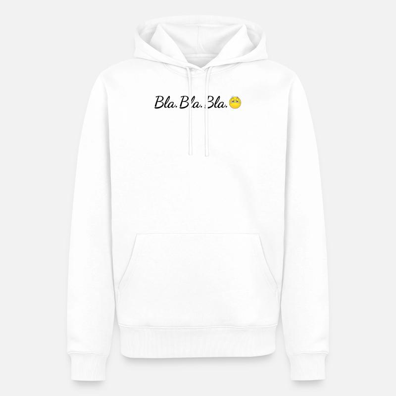 Blah Blah Blah Blabla bla - Sweat à capuche Premium bio Homme - blanc