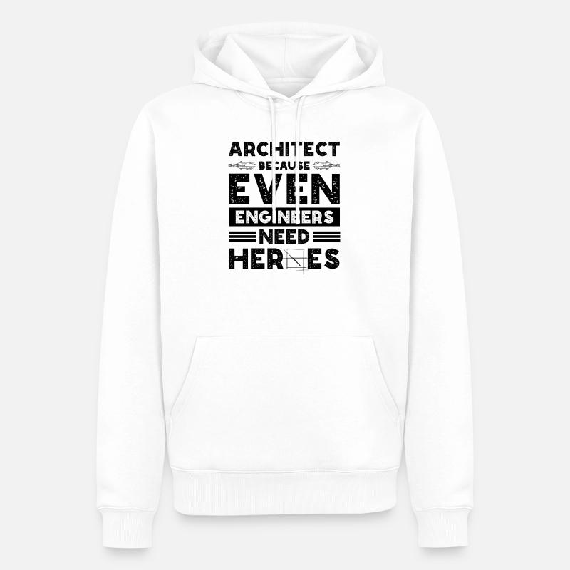 held Arche - Sweat à capuche Premium bio Homme - blanc