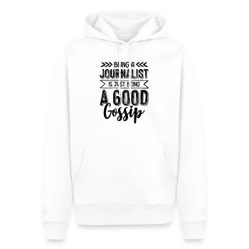 gossip Journaliste - Sweat à capuche Premium bio Homme - blanc - Devant - Nico (187cm)